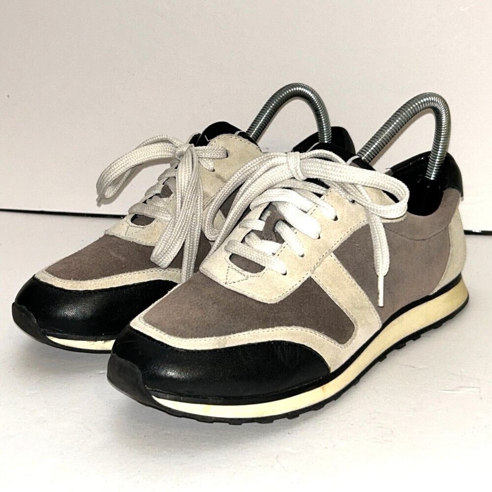 Via Spiga Suede Leather Two Tone Sneakers Casual Comfort Shoes Womens Size 8.5M